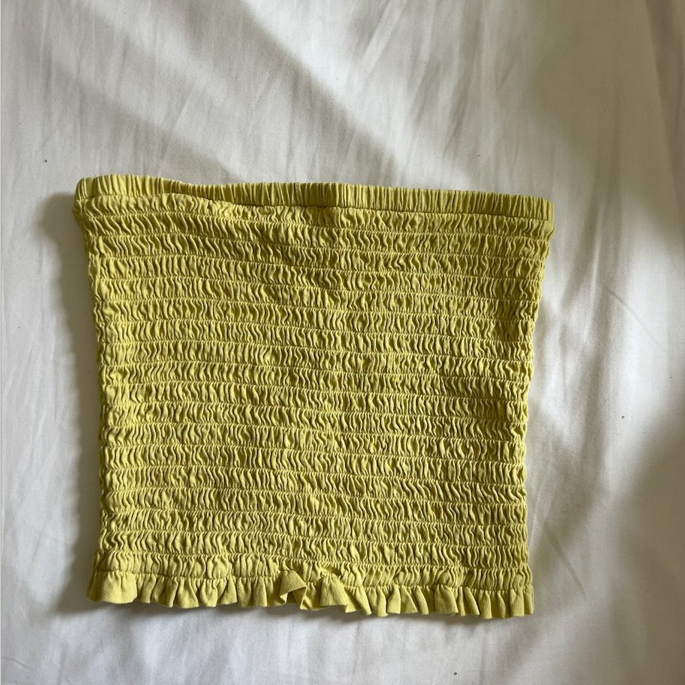 J. Crew smocked tube top